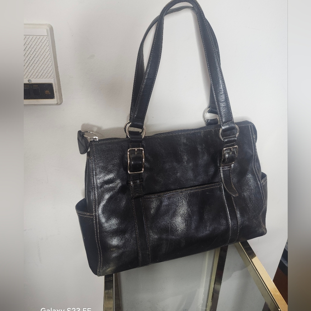 Vintage Black Fossil Laptop Bag - Picture 8 of 13
